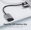 Vention USB 2.0 -> 3.5mm/F (külső, szürke), 0,15m, hangkártya