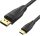 Vention USB-C -> Displayport, (fekete), 2m, kábel