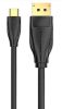 Vention USB-C -> Displayport, (fekete), 2m, kábel