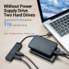Vention USB-A 2.0 (táppal, 4-Portos, fekete), 0,5m, Hub
