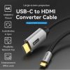 Vention USB-C/M ->HDMI/M (4K, alu), 1m, kábel