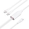 Vention USB-C 2.0/M -> 2*USB-C/M, (5A,szilikon,fehér), 1,5m, kábel