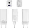 Vention USB-C+C+A (65W/30W/30W, 3-portos, fehér), töltő