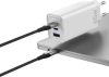 Vention USB-C+C+A (65W/30W/30W, 3-portos, fehér), töltő