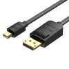 Vention mini Displayport -> Displayport, (fekete), 2m, kábel