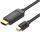 Vention mini Displayport 4K -> HDMI, (fekete), 2m, kábel