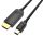 Vention mini Displayport 4K -> HDMI, (fekete), 3m, kábel