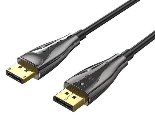 Vention Displayport/M -> Displayport/M (8K, optikai, fekete), 5m, kábel
