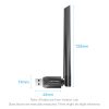 Vention AC650 USB Wifi adapter Dual Band + Antenna (fekete), adapter