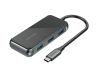 Vention USB-C -> HDMI/VGA/USB3.0/PD (0,15m Szürke, fém Ötvözet) konverter