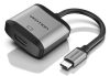 Vention USB-C -> HDMI/USB3.0*3/TF/SD/RJ45/3.5mm/PD (0,15m Szürke Aluminum Ötvözet), Dokkoló