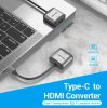 Vention USB-C -> HDMI/USB3.0*3/TF/SD/RJ45/3.5mm/PD (0,15m Szürke Aluminum Ötvözet), Dokkoló