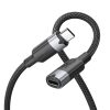 Vention USB-C 3.2/M -> USB-C 3.2/F, 0,5m,(hosszabbító, fekete, Gen2, 10Gbps), kábel