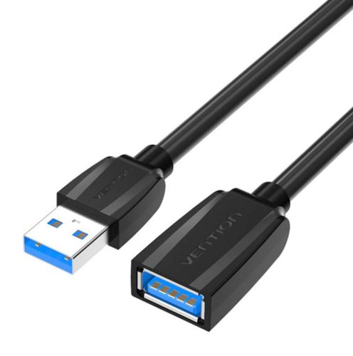 Vention USB 3.0, (hosszabbító, fekete), 3m, kábel