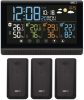 Emos E8614 időjárás állomás, vezeték nélküli érzékelő, naptár, színes LCD, ébresztő, szundi, fekete