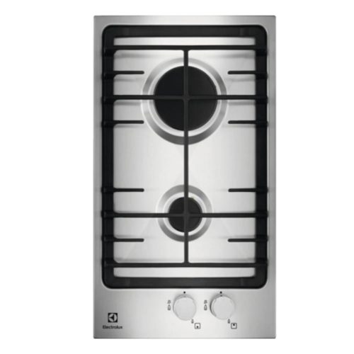 Electrolux EGG3322NVX Domino 300 beépíthető gáz főzőlap, 4kW, 2zóna, 30cm, egykezes gyújtás, inox