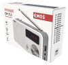 Emos E0086 EM-213 rádió és MP3 lejátszó, USB, microSD, ezüst