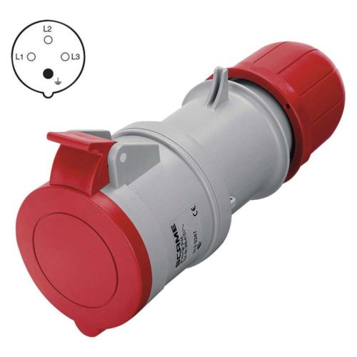 SCAME ipari szerelhető lengőaljzat 4p 32a/400v IP44 (A6312)