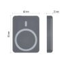 EMOS Powerbank WI 522, 5 000 mAh, 20 W+Wireless, szürke (B0555GY)