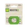 GP ReCyko B25184 850 mAh NiMH AAA/HR03 mikro ceruza akkumulátor (4 darabos kiszerelésben rendelhető, az ár darabonként értendő)