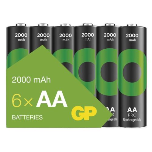 GP ReCyko Pro B2620V 2000 mAh NiMH AA/HR6 ceruza akkumulátor (6 darabos kiszerelésben rendelhető, az ár darabonként értendő)