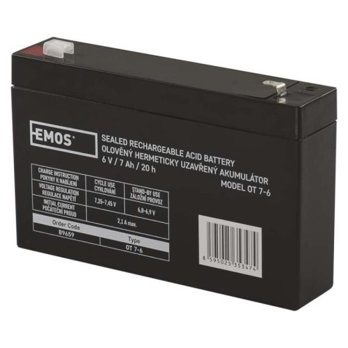 EMOS Ólomakkumulátor 6V 7Ah (B9659)