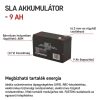 Emos B9675 ólomakkumulátor, 12V, 9Ah, karbantartásmentes,