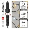 Emos D1AN02 sorolható karácsonyi füzér, 10m, 50 meleg és 50 hideg fehér LED, villogó, kül- és beltéri