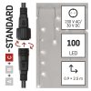 Emos D1CC02 sorolható karácsonyi füzér, jégcsap, villogó, 2.5x 0,9m, 100LED, hideg fehér, kül- és beltéri