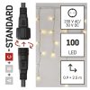 Emos D1CN01 sorolható karácsonyi füzér, jégcsap, villogó, 2.5x 0,9m, 100LED, meleg/hideg fehér, kül- és beltéri