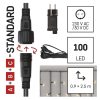 Emos D1CW02 karácsonyi fényfüzér, jégcsap, 2.9x0.9méter, 100LED, kül- és beltéri, meleg fehér, időzítő