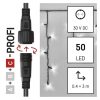 Emos D2CC01 PROFI sorolható karácsonyi fényfüzér, jégcsap, 3x0.4méter, 50LED, kültéri, hideg fehér, fekete