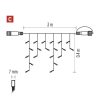 Emos D2CW01 PROFI sorolható karácsonyi fényfüzér, jégcsap, 3x0.4méter, 50LED, kültéri, meleg fehér, fekete