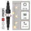 Emos D2CW02 PROFI sorolható karácsonyi fényfüzér, jégcsap, 3x0.4méter, 50LED, kültéri, meleg fehér, fehér