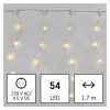Emos D3CW01 karácsonyi fényfüzér, jégcsap, 1.7x0.7méter, 54LED, kül- és beltéri, meleg fehér, 8 program