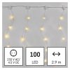 Emos D3CW02 karácsonyi fényfüzér, jégcsap, 2.9x0.7méter, 100LED, kül- és beltéri, meleg fehér, programozható