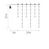 Emos D3CW02 karácsonyi fényfüzér, jégcsap, 2.9x0.7méter, 100LED, kül- és beltéri, meleg fehér, programozható