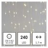 Emos D3EW01 karácsonyi fényfüggöny, drop, 1.7x2méter, 240LED, kül- és beltéri, meleg fehér, 8 program