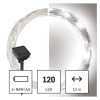Emos D3ZC01 karácsonyi fényfüzér, napelemes, nano, 12 m, 120 LED, kül- és beltéri, hideg fehér, időzítő