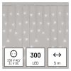 Emos D4CC02 karácsonyi fényfüzér, jégcsap, 5x0.7méter, 300LED, kül- és beltéri, hideg fehér, távirányító, 8 program