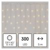 Emos D4CW02 karácsonyi fényfüzér, jégcsap, 5x0.7méter, 300LED, kül- és beltéri, meleg fehér, távirányító, 8 program