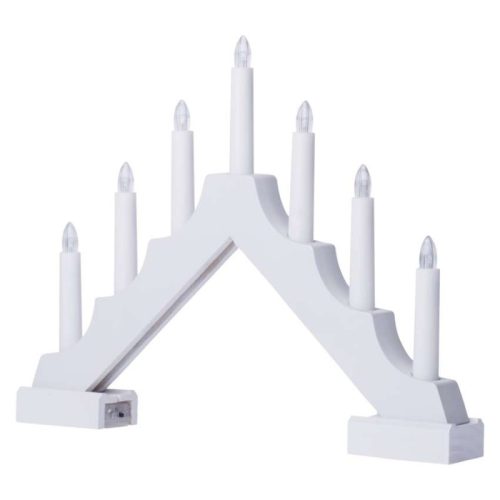 Emos DCAW12 gyertyapiramis, 7LED, 29cm, fehér, beltéri, meleg fehér, elemes (2xAA)