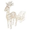 Emos DCFC28 karácsonyi szán rénszarvassal, 47cm, 50LED, beltéri, meleg fehér, időzítő
