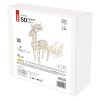 Emos DCFC28 karácsonyi szán rénszarvassal, 47cm, 50LED, beltéri, meleg fehér, időzítő