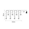 Emos DCGW13 karácsonyi fényfüzér, 10 hópely, 1.35x0.5méter, 60LED, kül- és beltéri, hideg fehér, időzítő