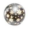Emos DCLW28 LED karácsonyi üveggömb, hópelyhek, 12cm, 10LED, beltéri, meleg fehér, időzítő, elemes (3xAA)