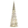 Emos DCLW30 LED-es üveg karácsonyfa, 27 cm, 2x CR2032, beltéri, meleg fehér, időzítő 