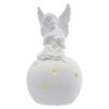 LED kerámia angyal, 29 cm, 2x AA, meleg fehér, időzítő (DCLW33)