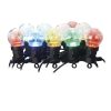 LED fényfüzér – 10x party égő, 5 m, kültéri és beltéri, többszínű (DCPM01)