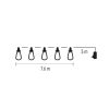 Emos DCPW04 LED fényfüzér – 16x party égő átlátszó, 7,6 m, kültéri és beltéri, meleg fehér 